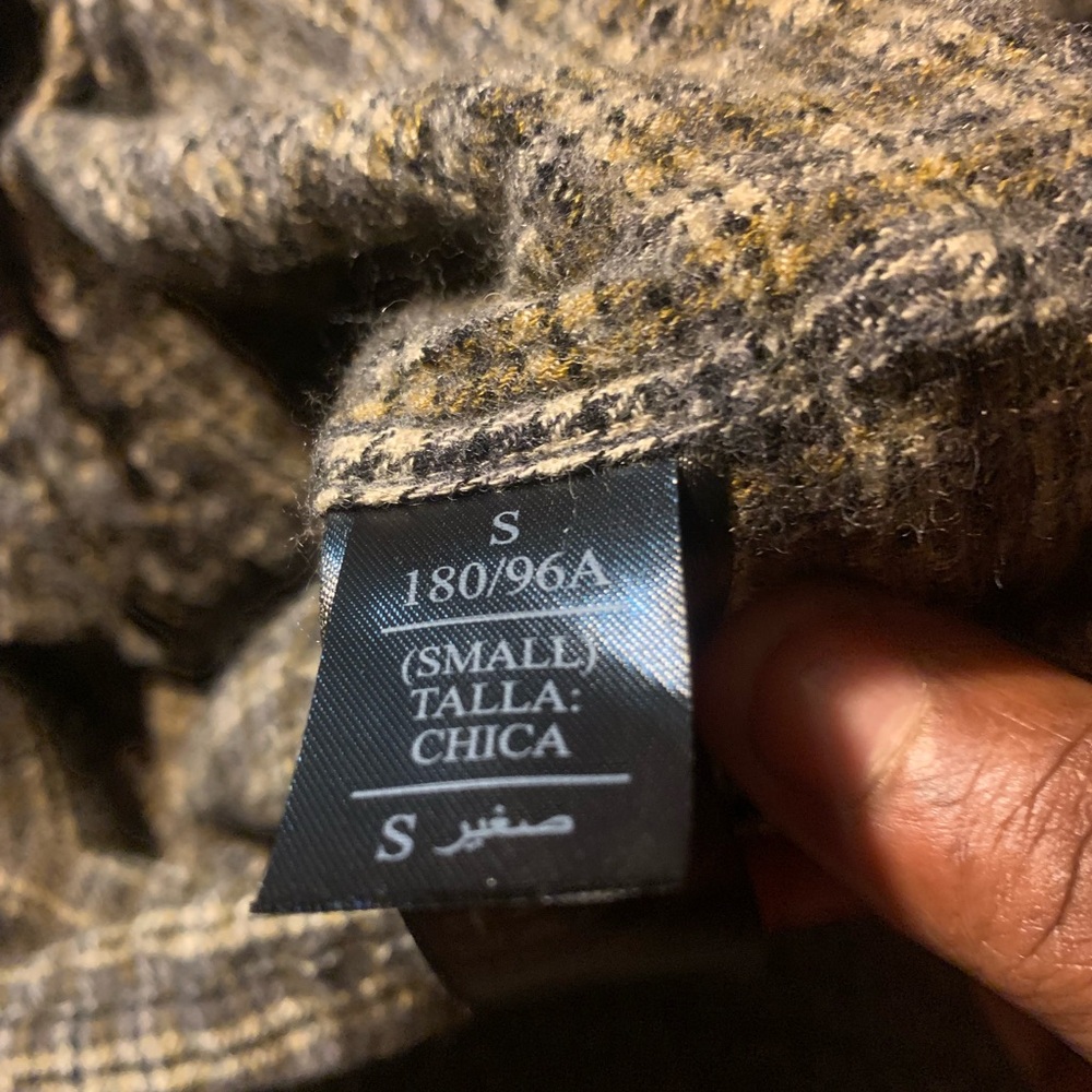 All Saints Olive Plaid Button-Up Shirt Jacket - Picture 3 of 5